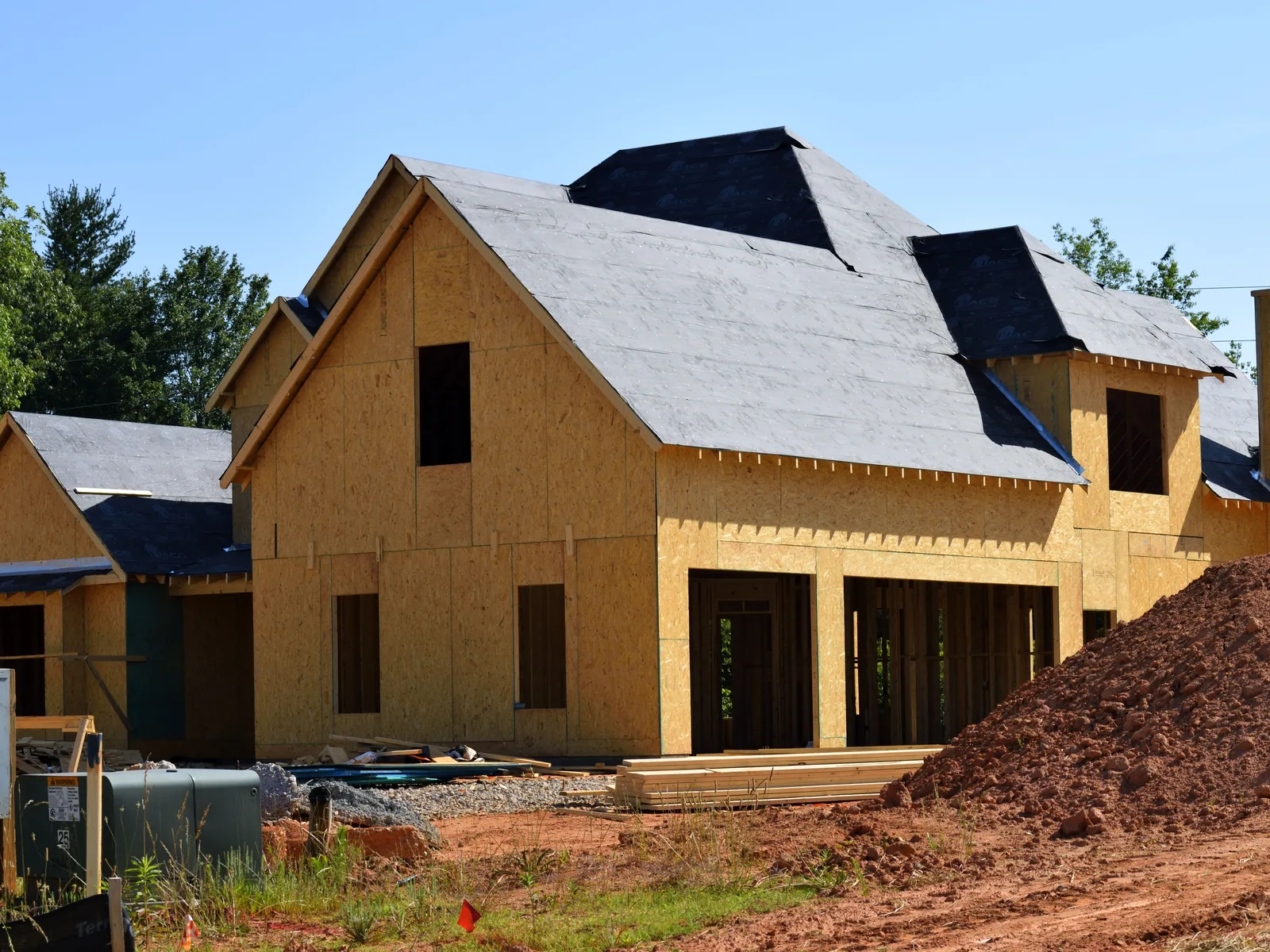 New windows installed in a house under construction
